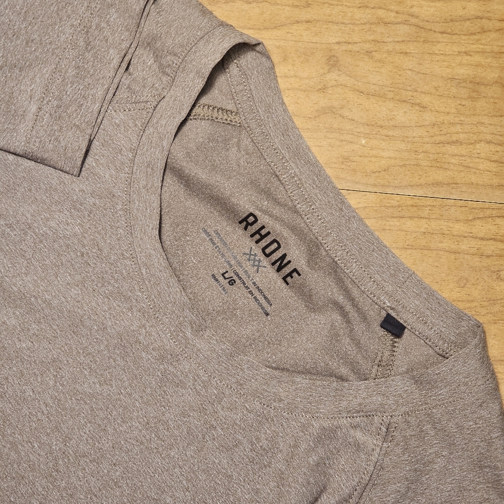 RHONE Brown Long Sleeve Tee Versatile Cotton Blend